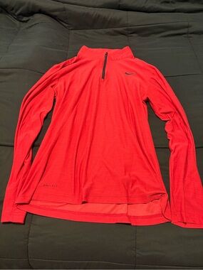 Nike Red Dri-FIT Quarter-Zip Training Top